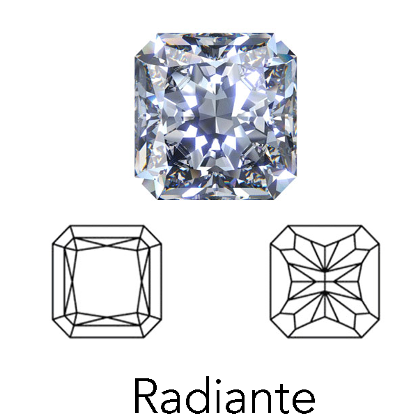 radiant cut display of LONITÉ memorial diamonds from cremation ashes and hair