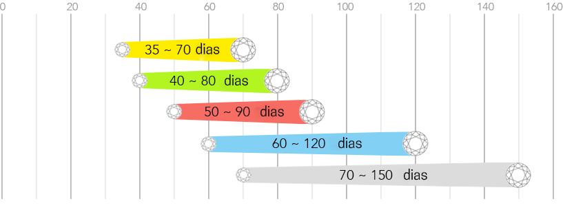 Chart - memorial diamond creation process and making time